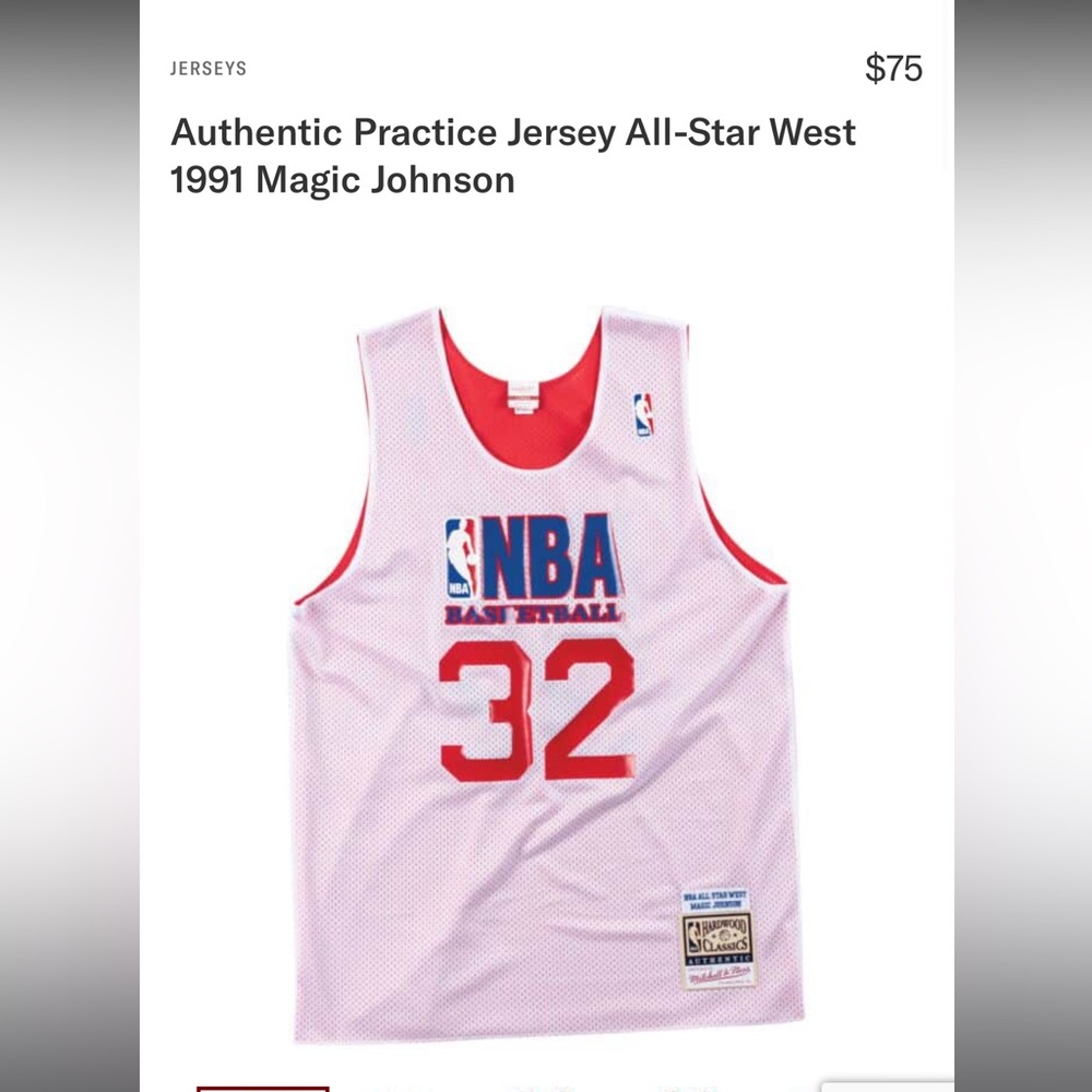 Magic Johnson Mitchell & Ness Authentic Reversibl… - image 6